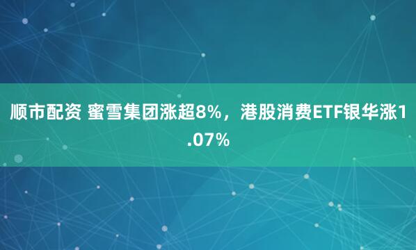 顺市配资 蜜雪集团涨超8%，港股消费ETF银华涨1.07%